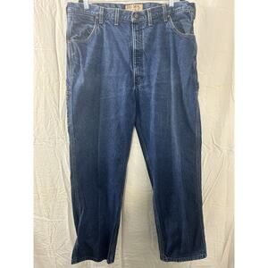 VTG Big Mac Jeans 42x32 Orange Thread‎ Denim Carpenter Pants Workwear Grunge